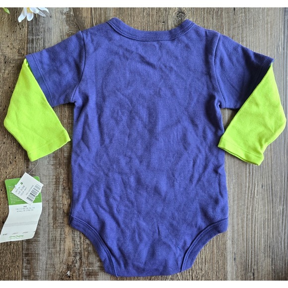 NWT John Deere Baby Bodysuit 6-9m Big Time Power Tractor Navy Long Sleeve - Picture 7 of 8